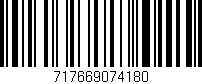 Código de barras (EAN, GTIN, SKU, ISBN): '717669074180'