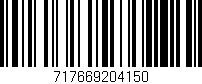Código de barras (EAN, GTIN, SKU, ISBN): '717669204150'