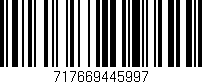 Código de barras (EAN, GTIN, SKU, ISBN): '717669445997'