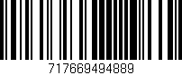 Código de barras (EAN, GTIN, SKU, ISBN): '717669494889'