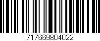 Código de barras (EAN, GTIN, SKU, ISBN): '717669804022'