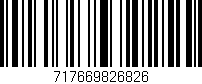 Código de barras (EAN, GTIN, SKU, ISBN): '717669826826'