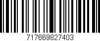 Código de barras (EAN, GTIN, SKU, ISBN): '717669827403'