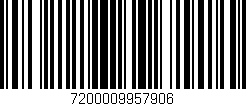 Código de barras (EAN, GTIN, SKU, ISBN): '7200009957906'