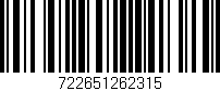 Código de barras (EAN, GTIN, SKU, ISBN): '722651262315'
