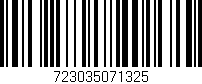 Código de barras (EAN, GTIN, SKU, ISBN): '723035071325'