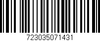 Código de barras (EAN, GTIN, SKU, ISBN): '723035071431'