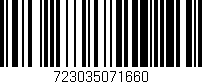 Código de barras (EAN, GTIN, SKU, ISBN): '723035071660'
