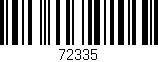 Código de barras (EAN, GTIN, SKU, ISBN): '72335'