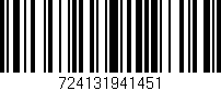 Código de barras (EAN, GTIN, SKU, ISBN): '724131941451'
