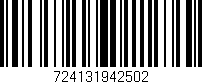 Código de barras (EAN, GTIN, SKU, ISBN): '724131942502'