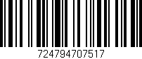 Código de barras (EAN, GTIN, SKU, ISBN): '724794707517'