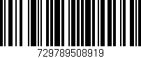 Código de barras (EAN, GTIN, SKU, ISBN): '729789508919'