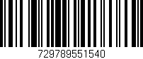 Código de barras (EAN, GTIN, SKU, ISBN): '729789551540'