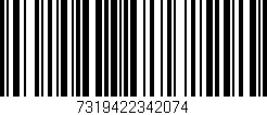 Código de barras (EAN, GTIN, SKU, ISBN): '7319422342074'