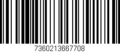 Código de barras (EAN, GTIN, SKU, ISBN): '7360213667708'