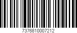 Código de barras (EAN, GTIN, SKU, ISBN): '7376810007212'