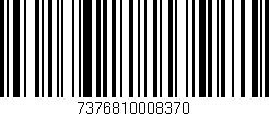 Código de barras (EAN, GTIN, SKU, ISBN): '7376810008370'