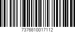Código de barras (EAN, GTIN, SKU, ISBN): '7376810017112'