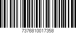 Código de barras (EAN, GTIN, SKU, ISBN): '7376810017358'