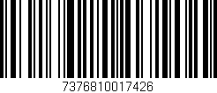 Código de barras (EAN, GTIN, SKU, ISBN): '7376810017426'