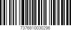 Código de barras (EAN, GTIN, SKU, ISBN): '7376810030296'