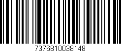 Código de barras (EAN, GTIN, SKU, ISBN): '7376810038148'