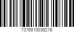 Código de barras (EAN, GTIN, SKU, ISBN): '7376810038216'