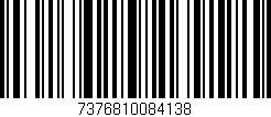 Código de barras (EAN, GTIN, SKU, ISBN): '7376810084138'