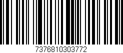 Código de barras (EAN, GTIN, SKU, ISBN): '7376810303772'