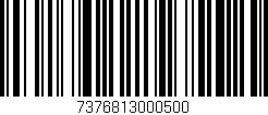 Código de barras (EAN, GTIN, SKU, ISBN): '7376813000500'