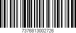 Código de barras (EAN, GTIN, SKU, ISBN): '7376813002726'