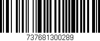Código de barras (EAN, GTIN, SKU, ISBN): '737681300289'