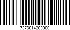 Código de barras (EAN, GTIN, SKU, ISBN): '7376814200008'