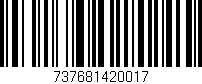 Código de barras (EAN, GTIN, SKU, ISBN): '737681420017'