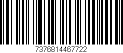 Código de barras (EAN, GTIN, SKU, ISBN): '7376814467722'