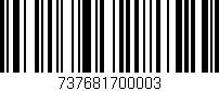Código de barras (EAN, GTIN, SKU, ISBN): '737681700003'