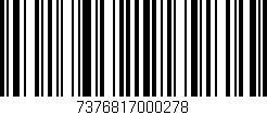 Código de barras (EAN, GTIN, SKU, ISBN): '7376817000278'
