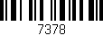Código de barras (EAN, GTIN, SKU, ISBN): '7378'