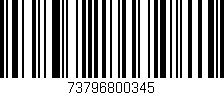 Código de barras (EAN, GTIN, SKU, ISBN): '73796800345'