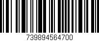 Código de barras (EAN, GTIN, SKU, ISBN): '739894564700'