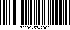 Código de barras (EAN, GTIN, SKU, ISBN): '7398945647002'