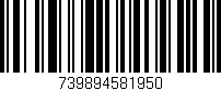 Código de barras (EAN, GTIN, SKU, ISBN): '739894581950'