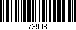 Código de barras (EAN, GTIN, SKU, ISBN): '73998'