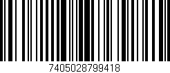 Código de barras (EAN, GTIN, SKU, ISBN): '7405028799418'