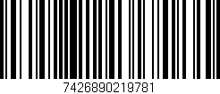 Código de barras (EAN, GTIN, SKU, ISBN): '7426890219781'