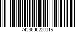 Código de barras (EAN, GTIN, SKU, ISBN): '7426890220015'