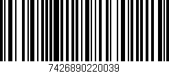 Código de barras (EAN, GTIN, SKU, ISBN): '7426890220039'