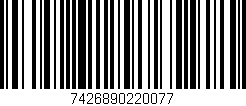 Código de barras (EAN, GTIN, SKU, ISBN): '7426890220077'