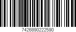 Código de barras (EAN, GTIN, SKU, ISBN): '7426890222590'